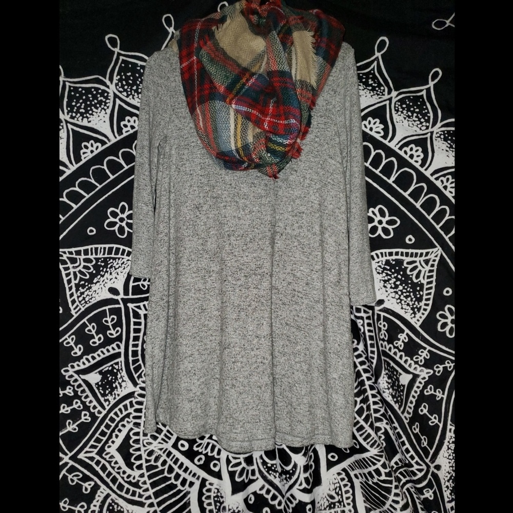 Forever 21 sweater dress! With scarf
